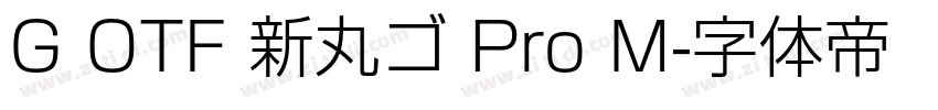 G OTF 新丸ゴ Pro M字体转换